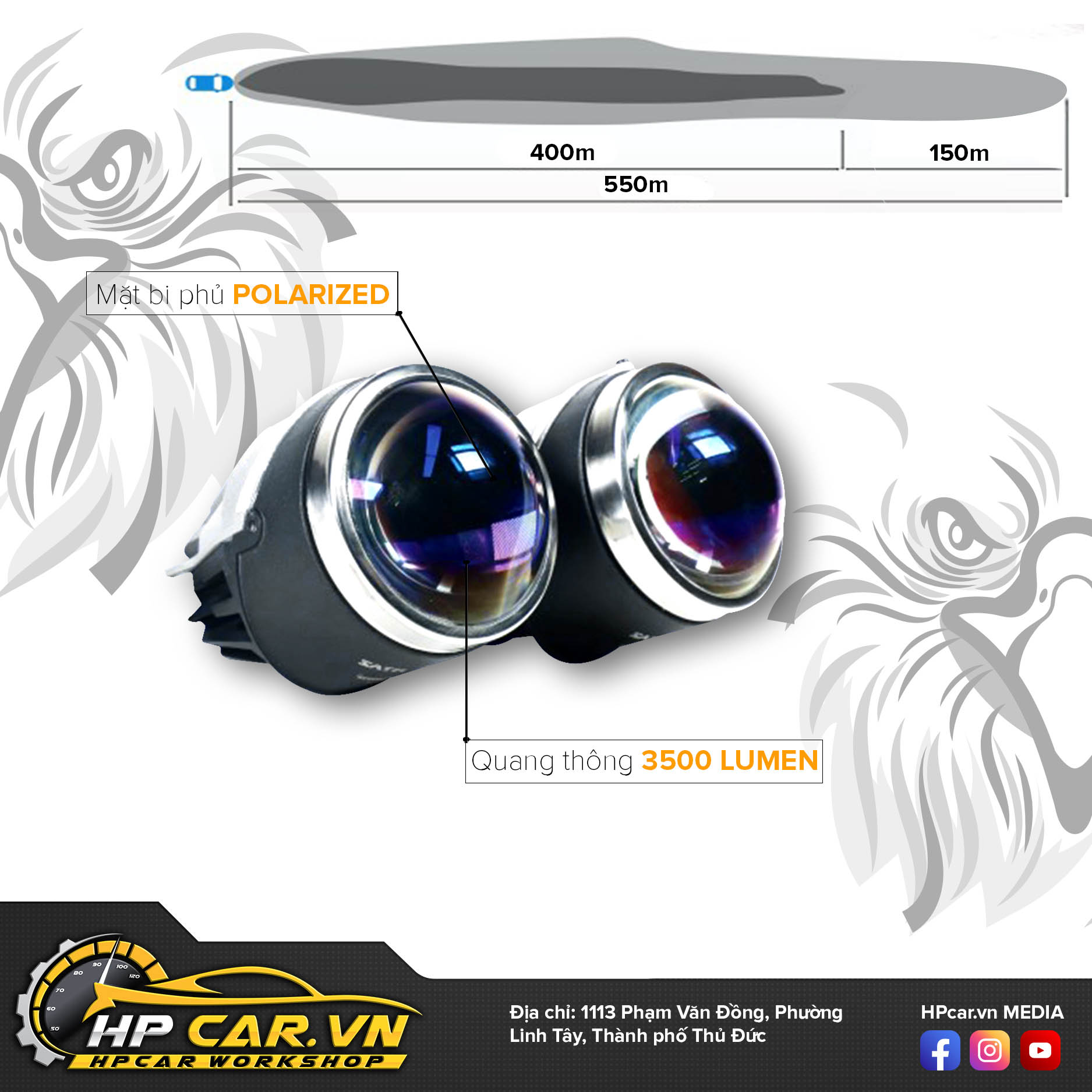 ưu điểm Bi Led Aozoom Eagle Fog Light