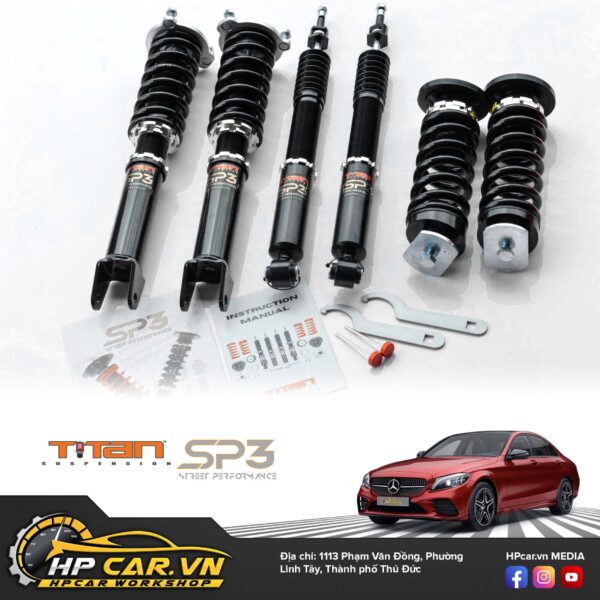 Phuộc TITAN SP3 MERCEDES-BENZ C CLASS W205 4WD COILOVERS 13 đặc điểm Phuộc TITAN SP3 MERCEDES-BENZ C CLASS W205 4WD COILOVERS