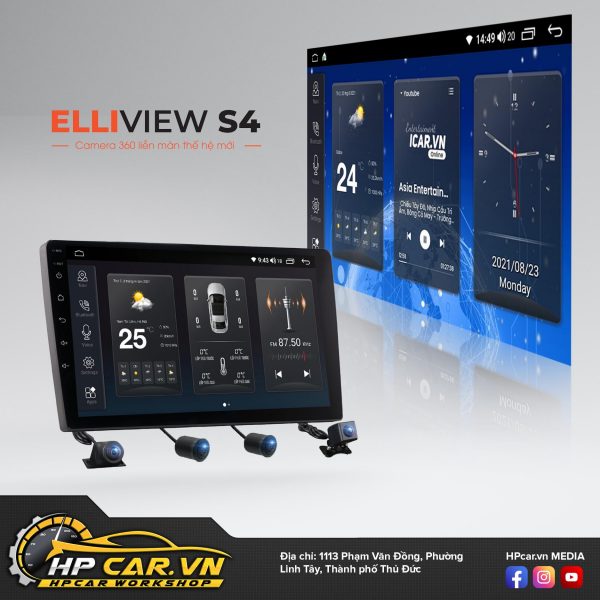 Màn Hình Android Elliview S4 Basic [3GB32GB + Camera 360]