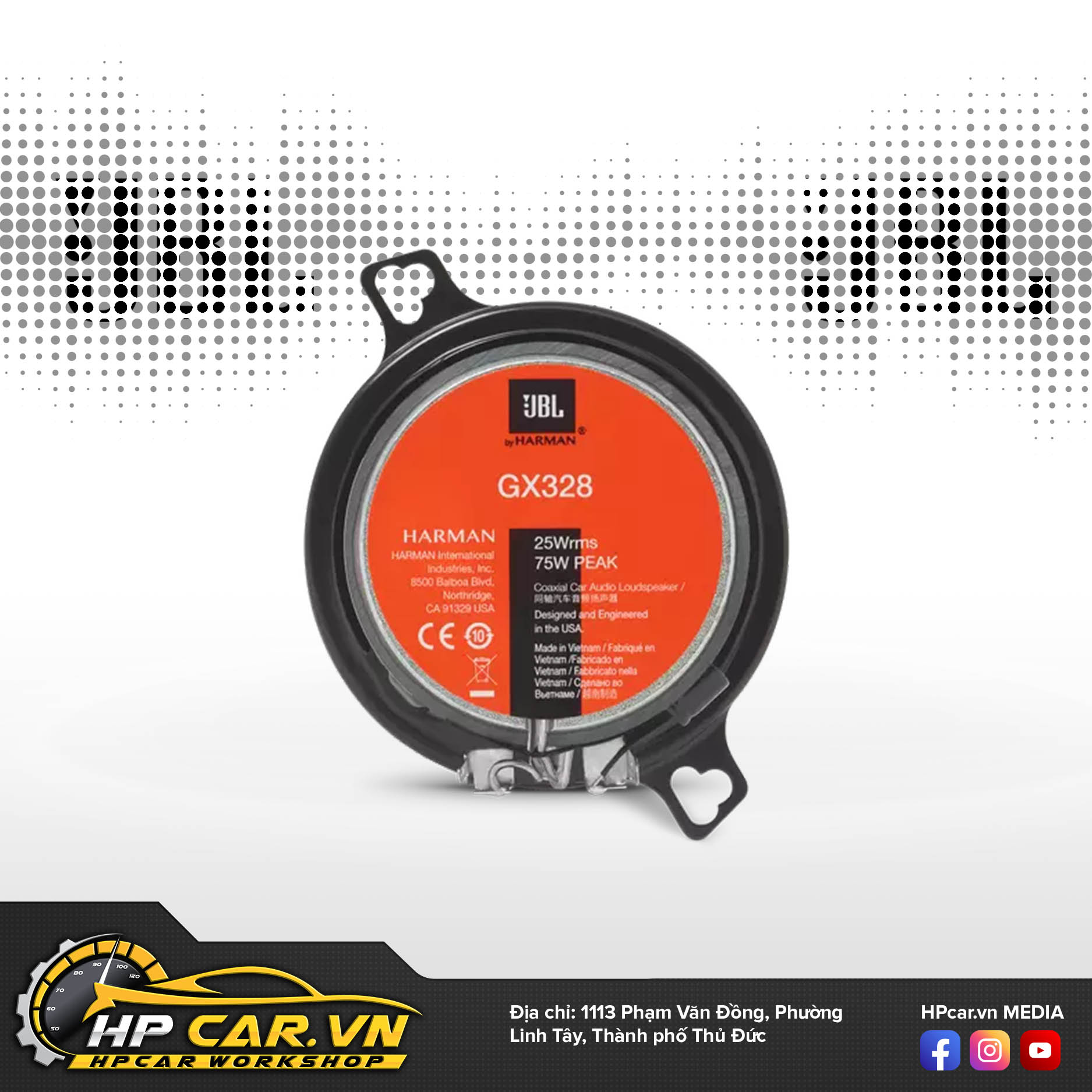 Loa trung tâm JBL GX 328 12 Hpcar chuyên cung cấp lắp đặt Loa trung tâm JBL GX 328 uy tín