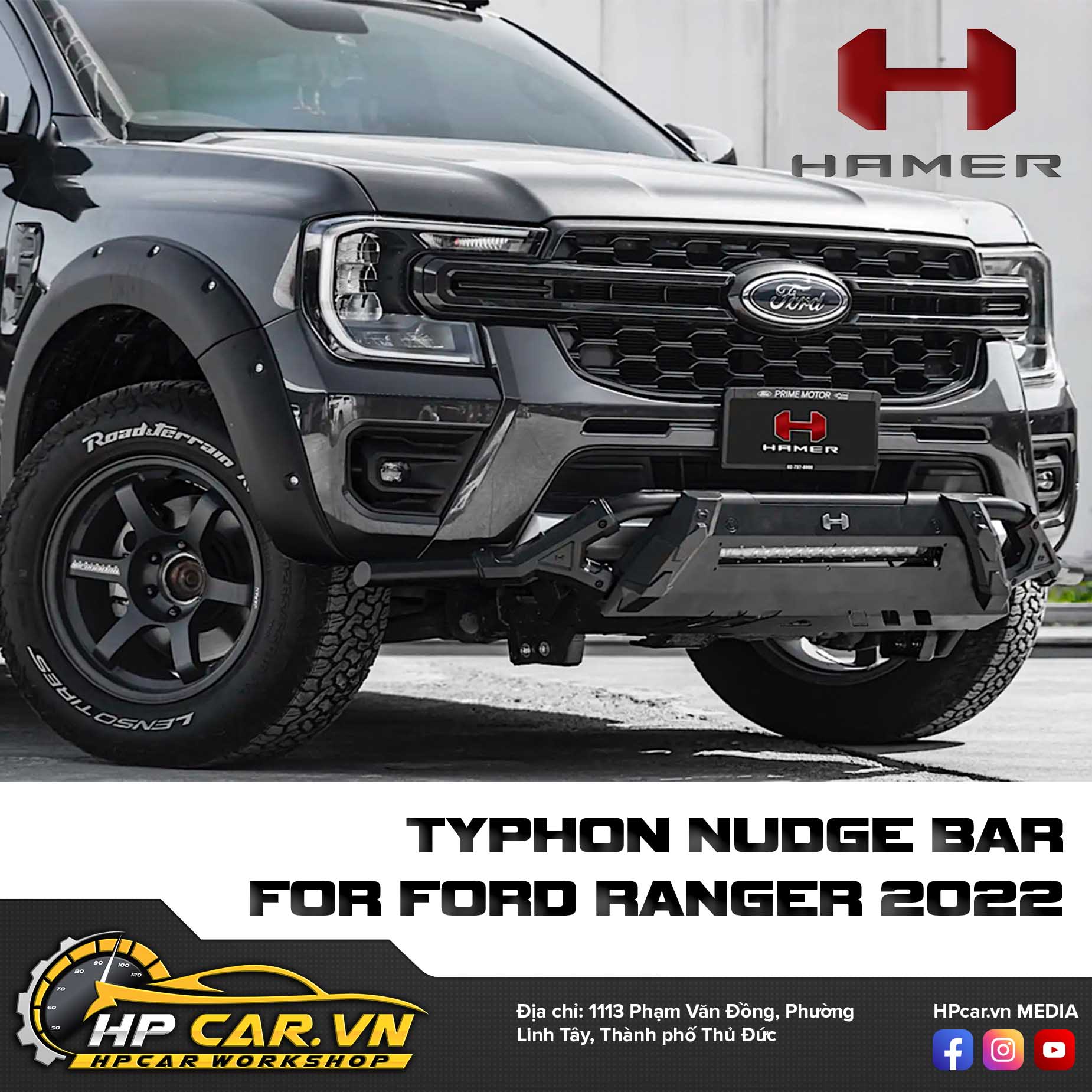 TYPHON NUDGE BAR FOR FORD RANGER 2022