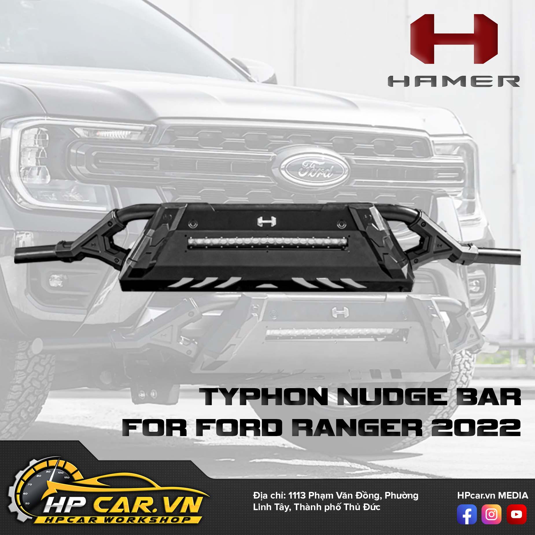 TYPHON NUDGE BAR FOR FORD RANGER 2022