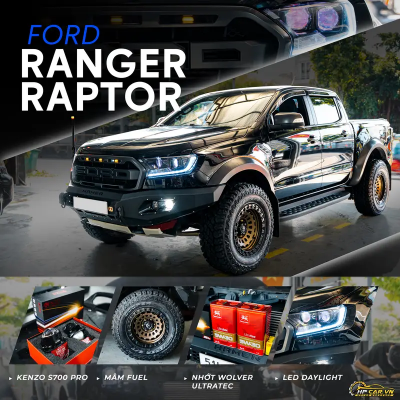 Ford ranger mâm FEUL + bi led Kenzo s700 pro + thay nhớt wolver + Led daylight